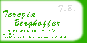 terezia berghoffer business card